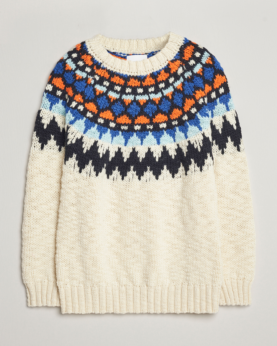 Men | Sweaters & Knitwear | NN07 | Felix Nordic Wool Sweater Ecru Multi