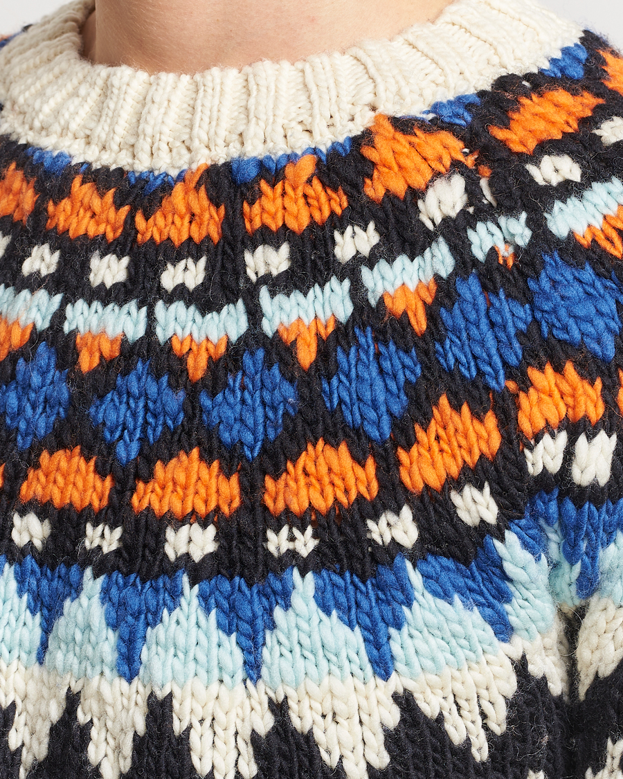 Men | Sweaters & Knitwear | NN07 | Felix Nordic Wool Sweater Ecru Multi