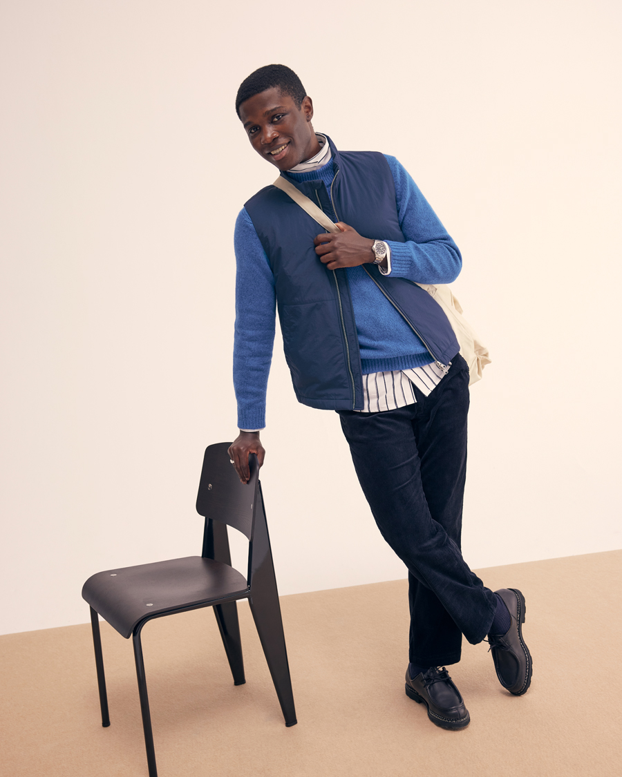 Men | Sweaters & Knitwear | NN07 | Nick Mock Neck Sweater Blue