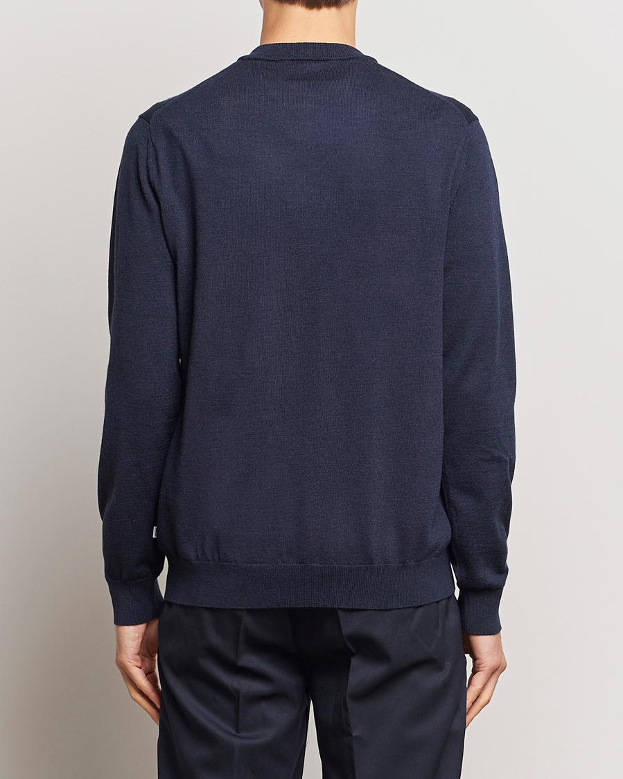 Men | Sweaters & Knitwear | NN07 | Sergio V-Neck Pullover Navy Melange