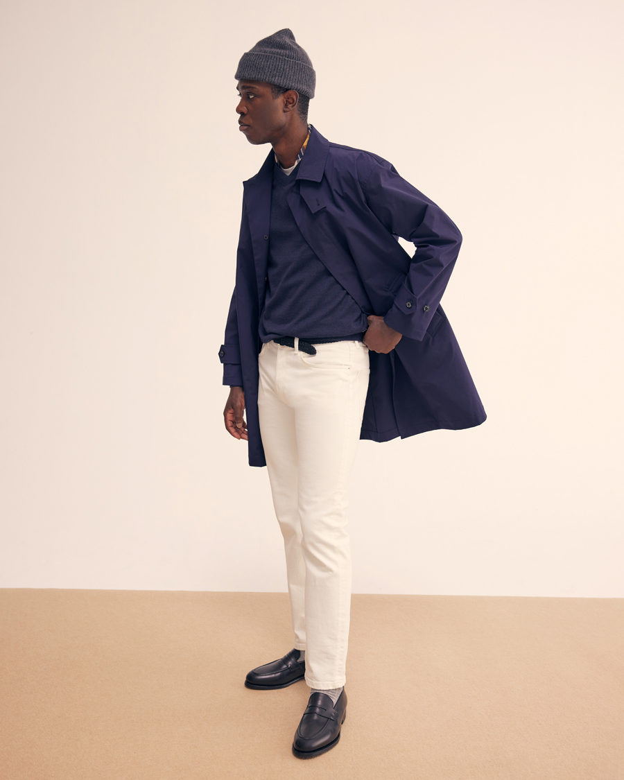 Men | Sweaters & Knitwear | NN07 | Sergio V-Neck Pullover Navy Melange