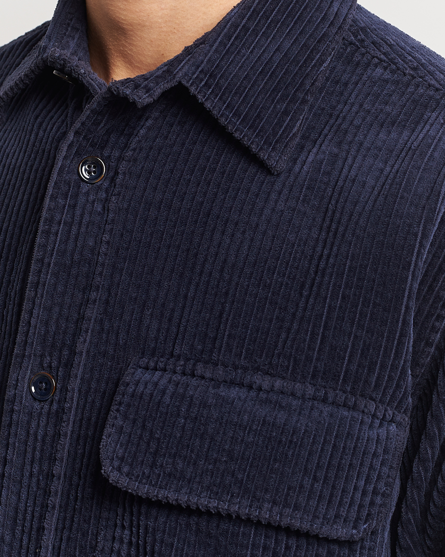 Men | Shirts | NN07 | Folmer Corduroy Shirt Navy Blue
