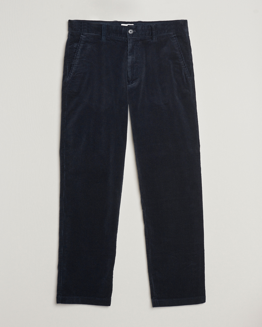 Men | Trousers | NN07 | Alex Regular Fit Corduroy Pants Navy Blue