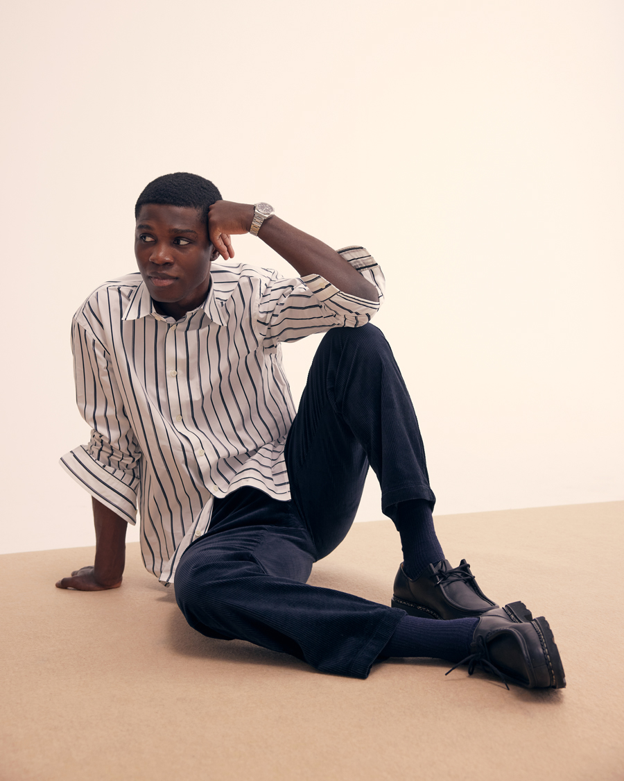 Men | Trousers | NN07 | Alex Regular Fit Corduroy Pants Navy Blue