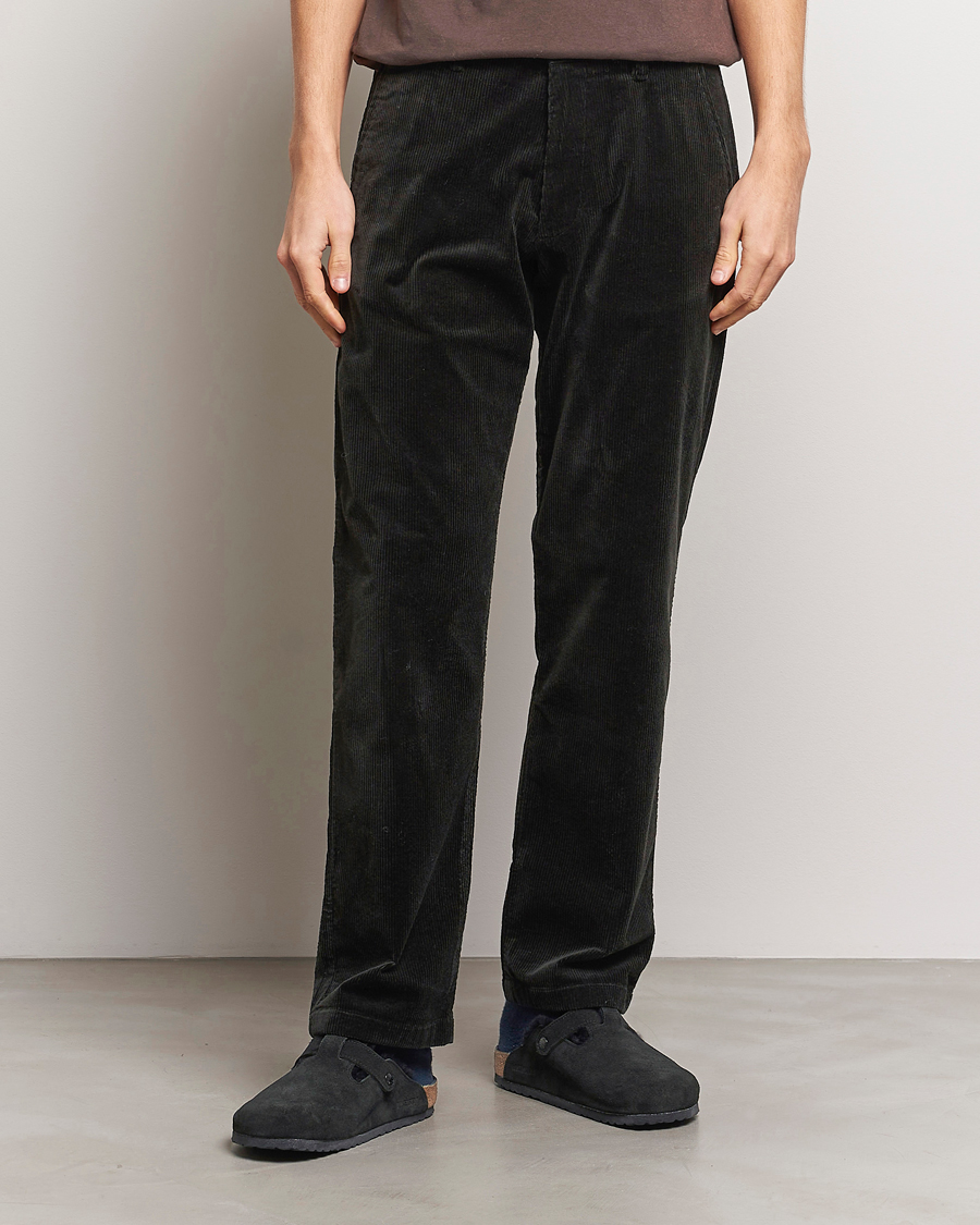 Men | Corduroy Trousers | NN07 | Alex Straight Fit Corduroy Pants Dark Green