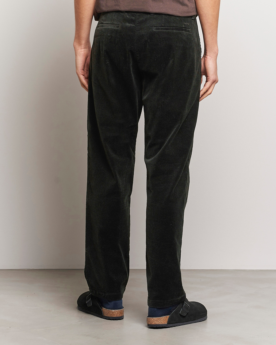 NN07 Alex Straight Fit Corduroy Pants Dark Green at CareOfCarl.com