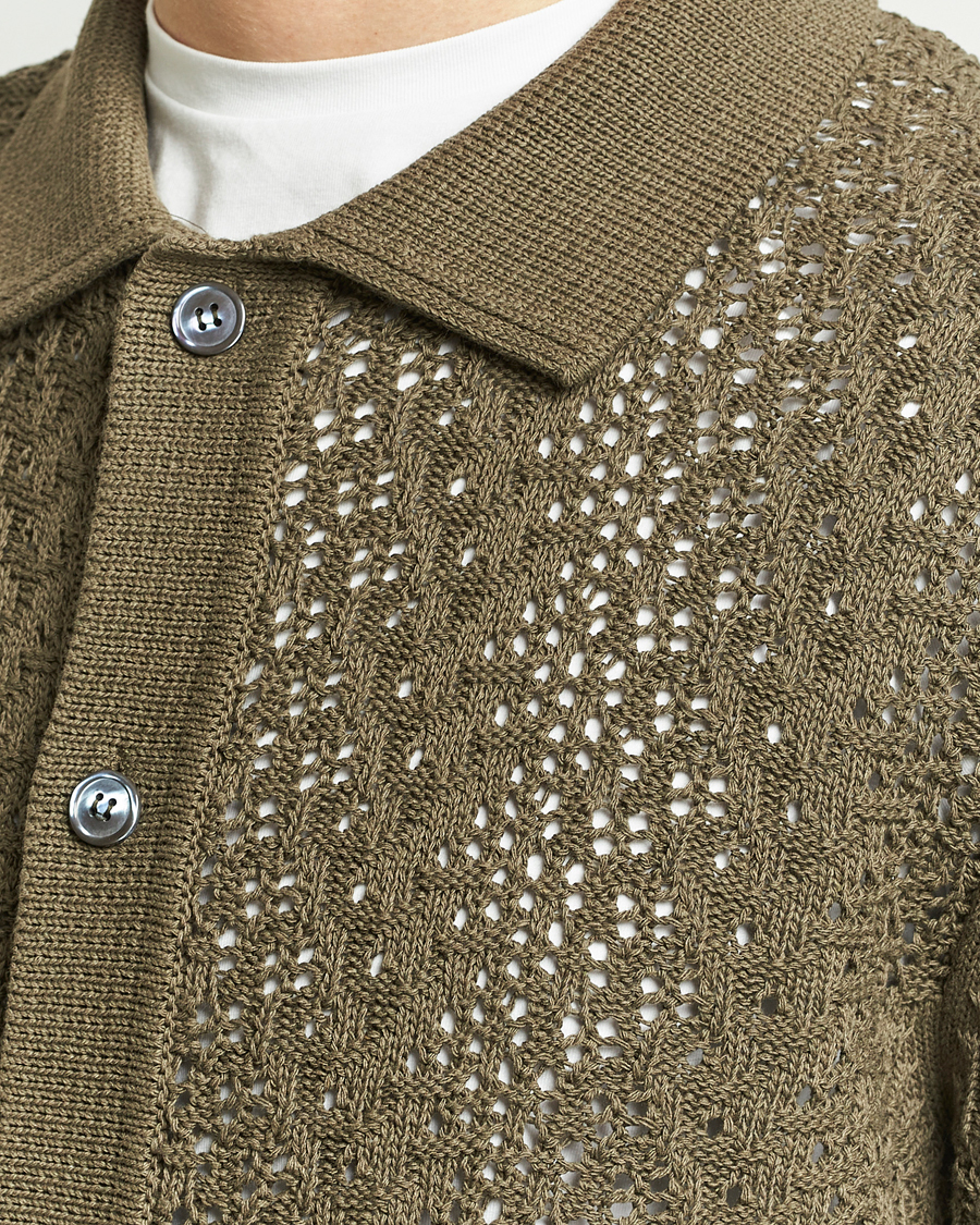 Men | Sweaters & Knitwear | NN07 | Vito Lace Cardigan Dark Green