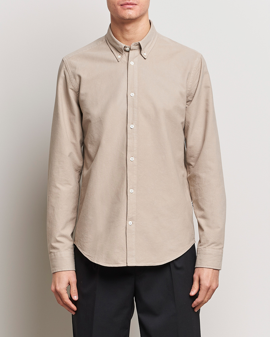 Men | Shirts | NN07 | Arne Button Down Oxford Shirt Khaki Sand