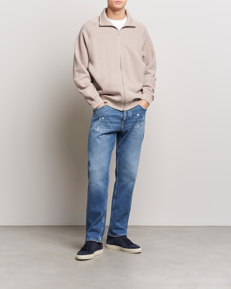 Men | Sweaters & Knitwear | NN07 | Carlo Full-Zip Sweatshirt Khaki Sand