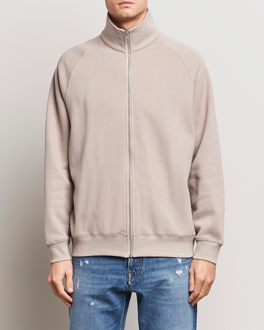 Men | Sweaters & Knitwear | NN07 | Carlo Full-Zip Sweatshirt Khaki Sand