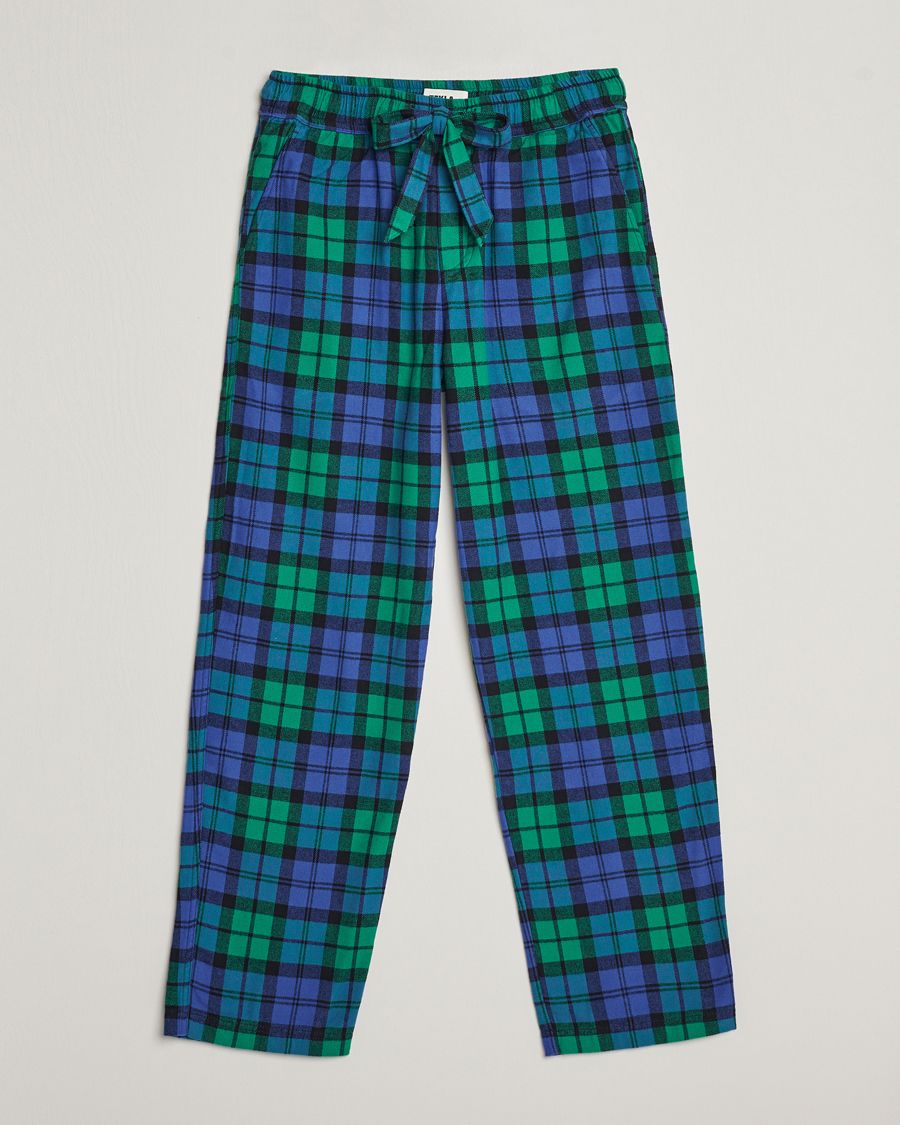 Men | Pyjamas | Tekla | Flannel Checked Pyjama Pants Green/Blue