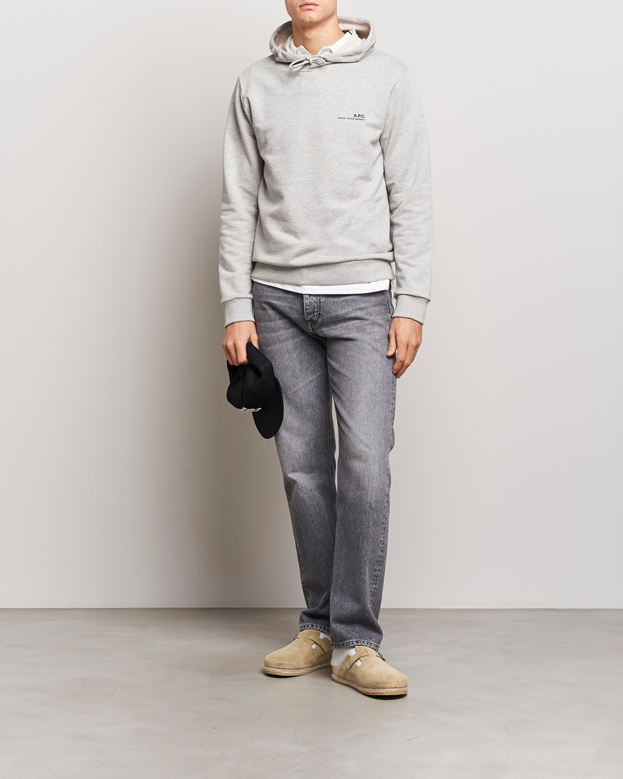 Men | Sweaters & Knitwear | A.P.C. | Item Hoodie Heather Grey