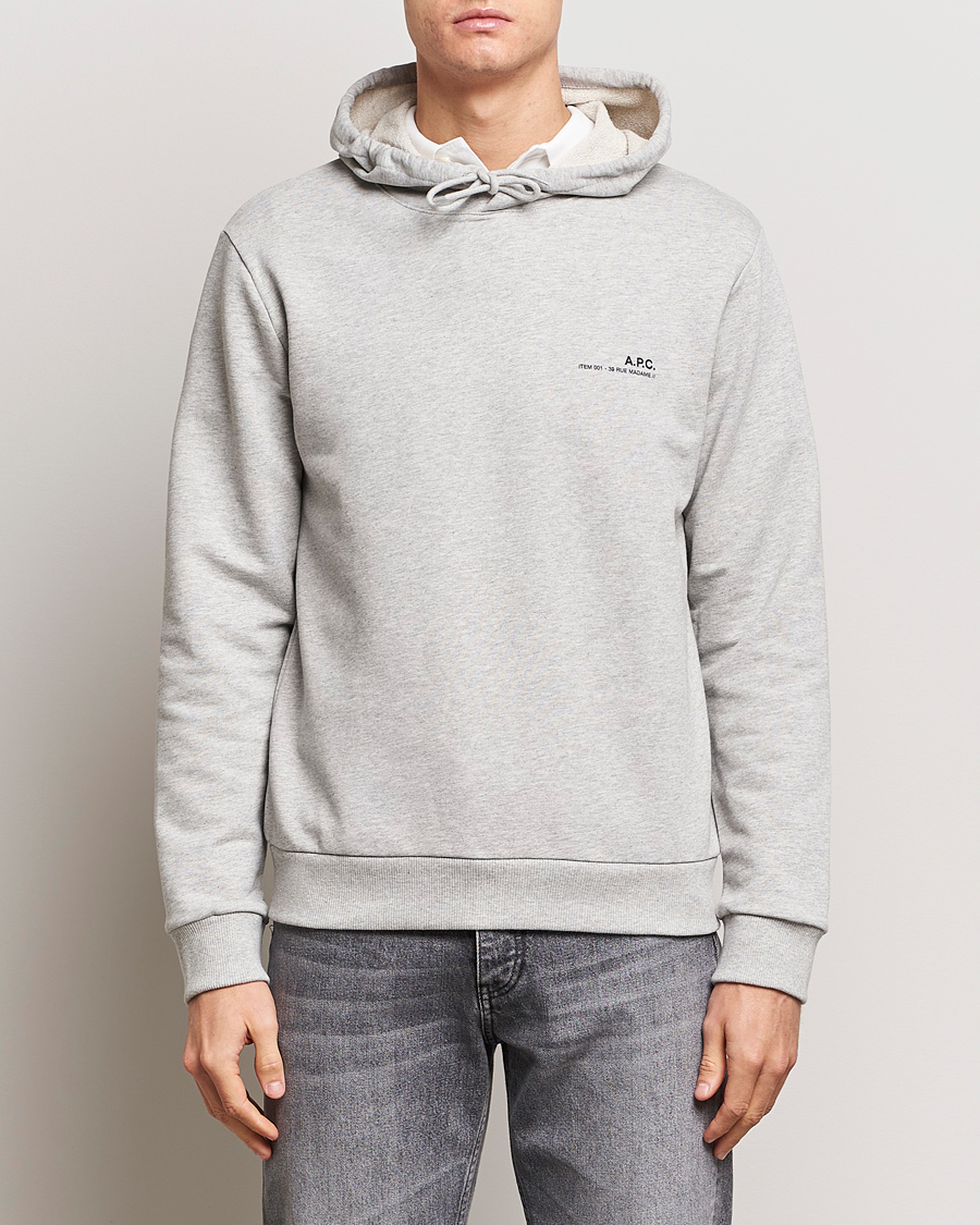 Men | Hooded Sweatshirts | A.P.C. | Item Hoodie Heather Grey