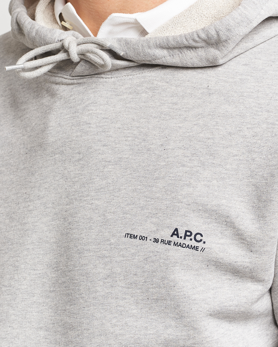 Men | Sweaters & Knitwear | A.P.C. | Item Hoodie Heather Grey
