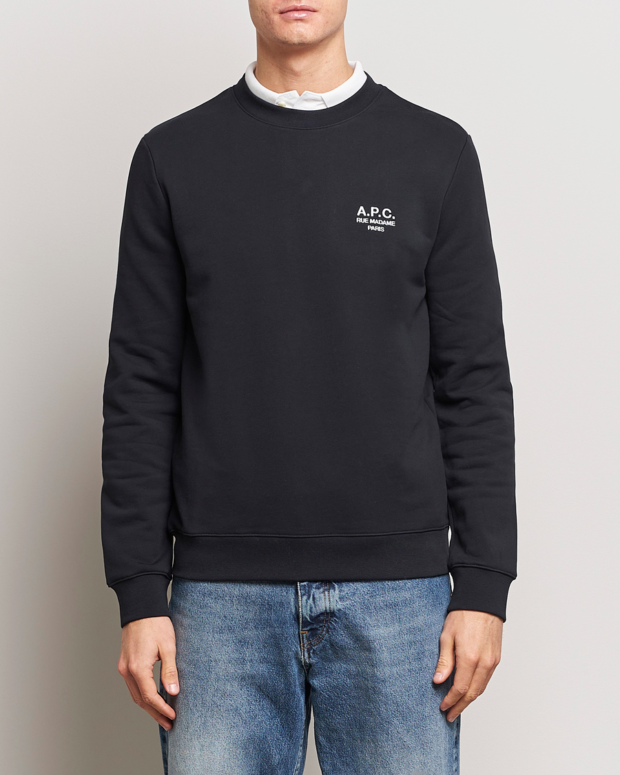 Men | Sweaters & Knitwear | A.P.C. | Rider Sweatshirt Black