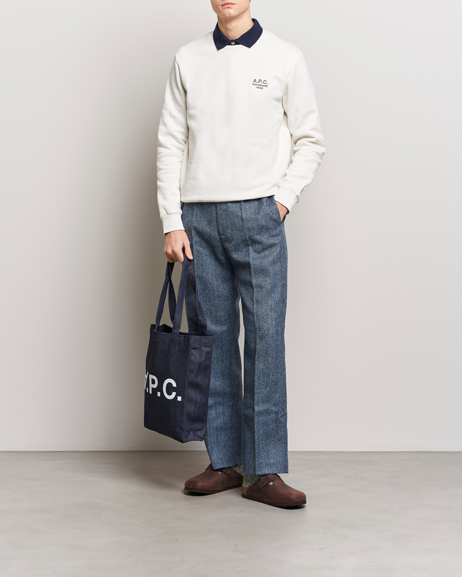 Men | Sweaters & Knitwear | A.P.C. | Rider Sweatshirt Chalk