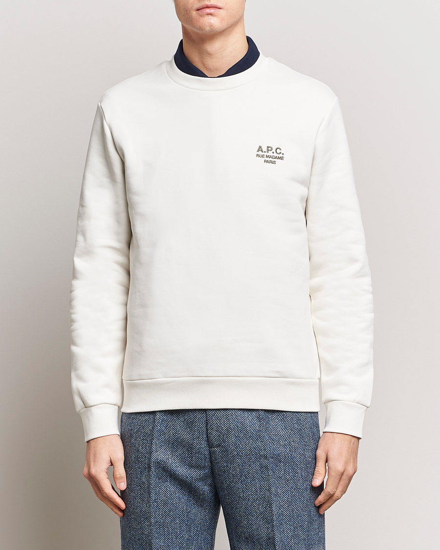 Men | Sweaters & Knitwear | A.P.C. | Rider Sweatshirt Chalk
