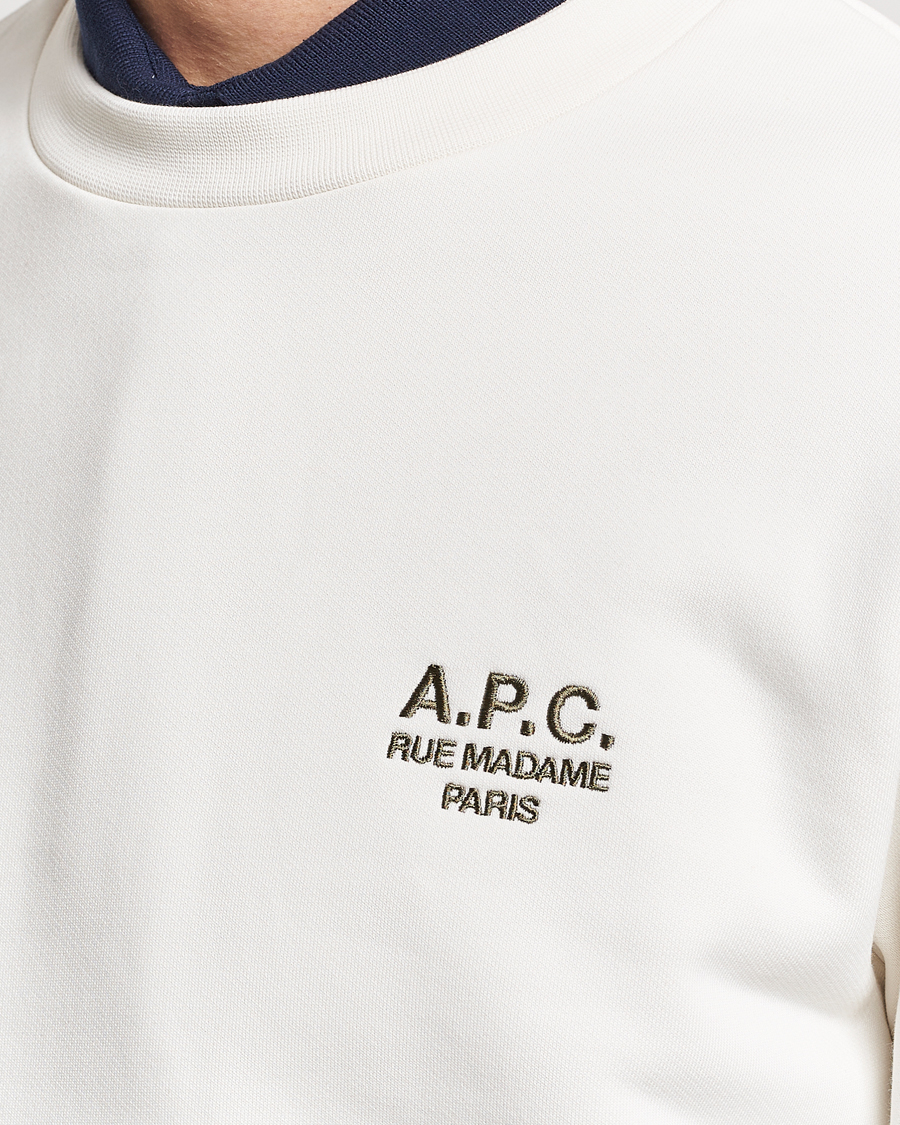 Men | Sweaters & Knitwear | A.P.C. | Rider Sweatshirt Chalk