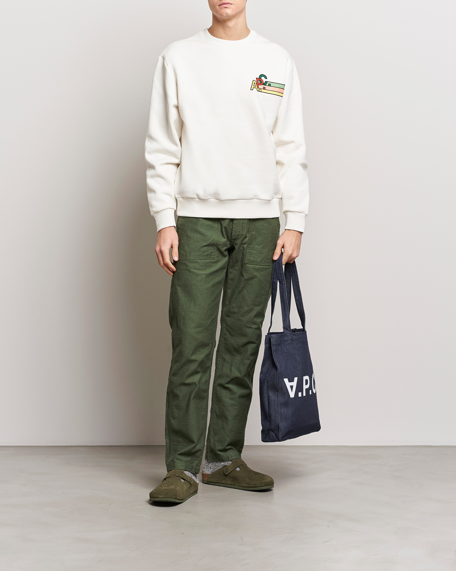 Men | Sweaters & Knitwear | A.P.C. | Spring Sweatshirt Chalk
