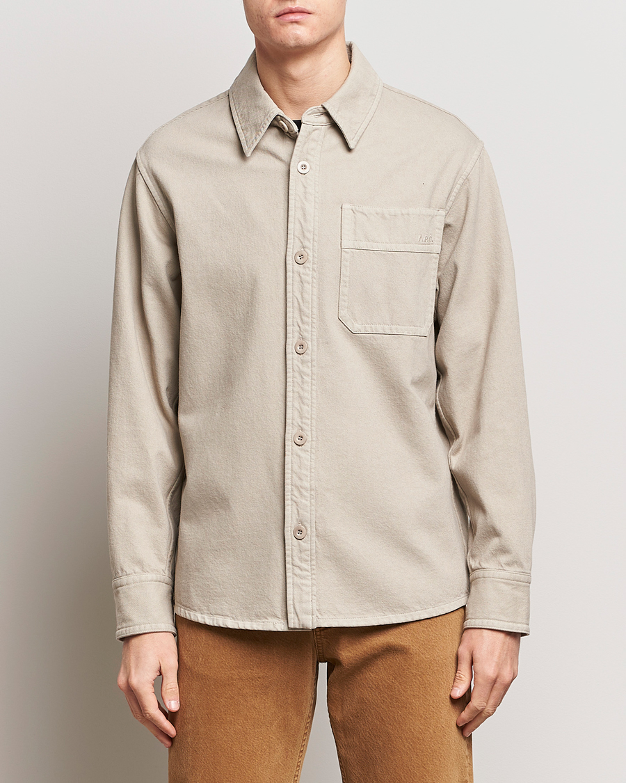 Men | Shirt Jackets | A.P.C. | Basile Denim Overshirt Taupe