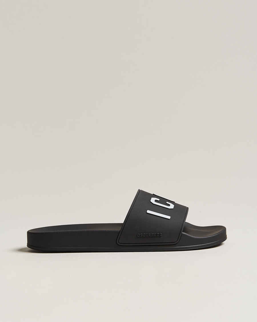 Men | Dsquared2 Be Icon Slides Black | Dsquared2 | Be Icon Slides Black