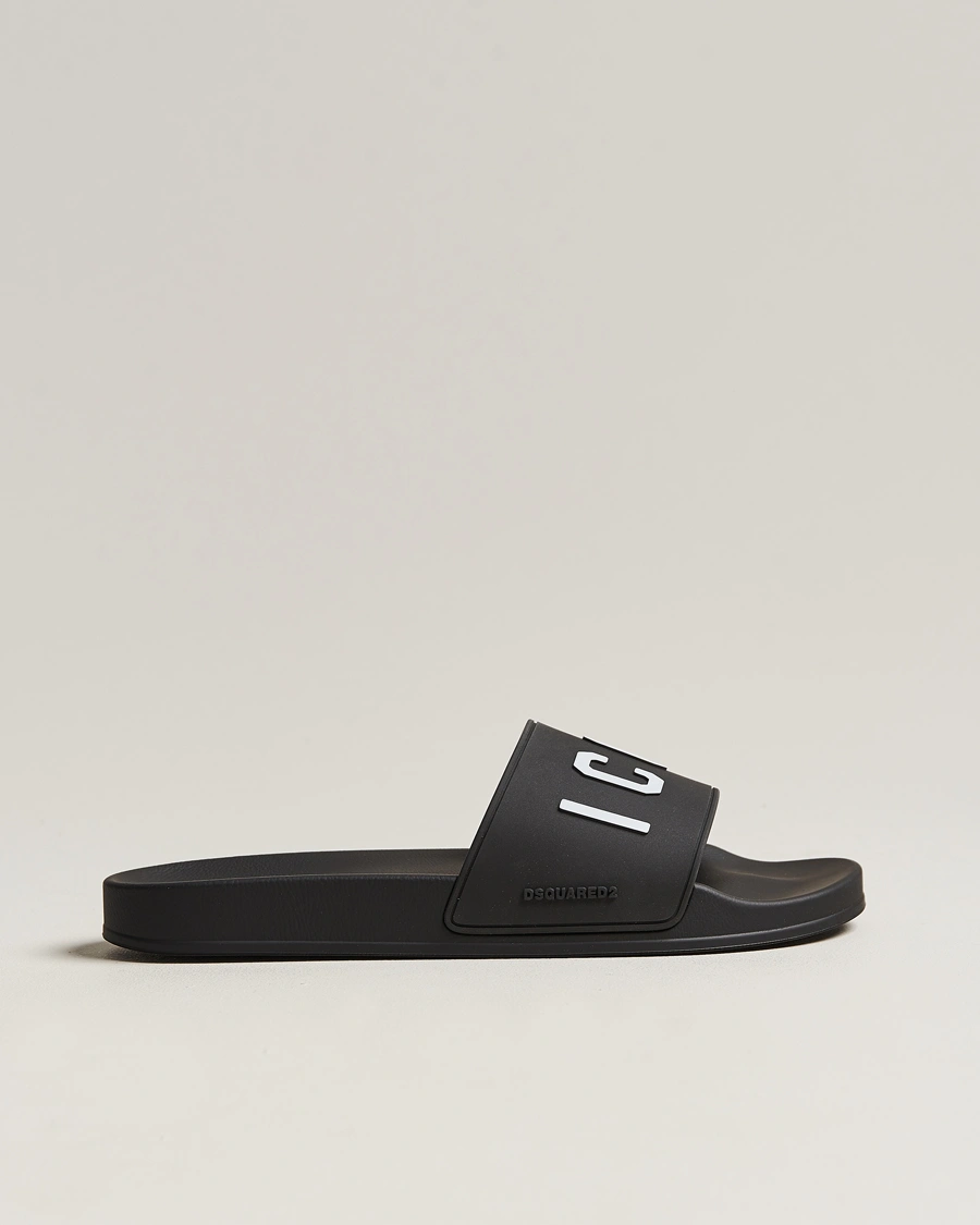 Men | Dsquared2 Be Icon Slides Black | Dsquared2 | Be Icon Slides Black