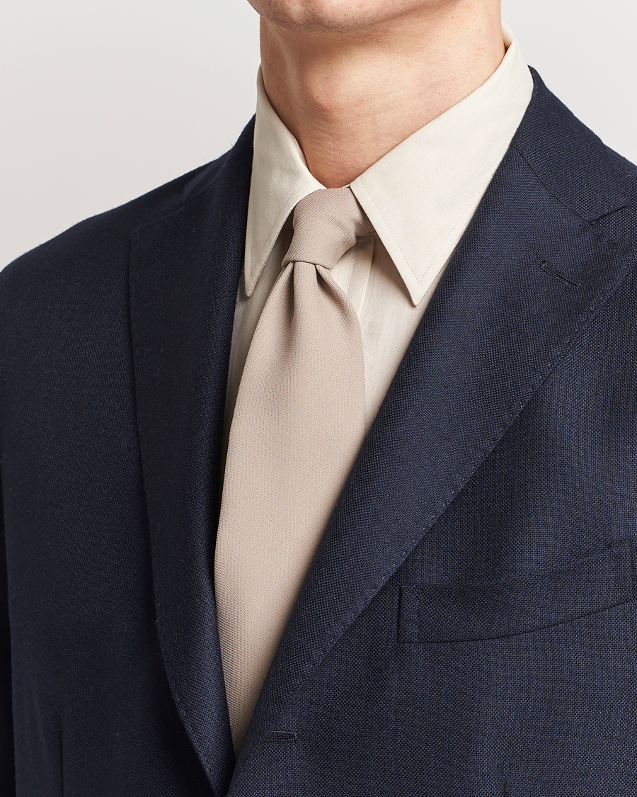 Men | Ralph Lauren Holiday Dressing | Ralph Lauren Purple Label | Wool Tie Beige