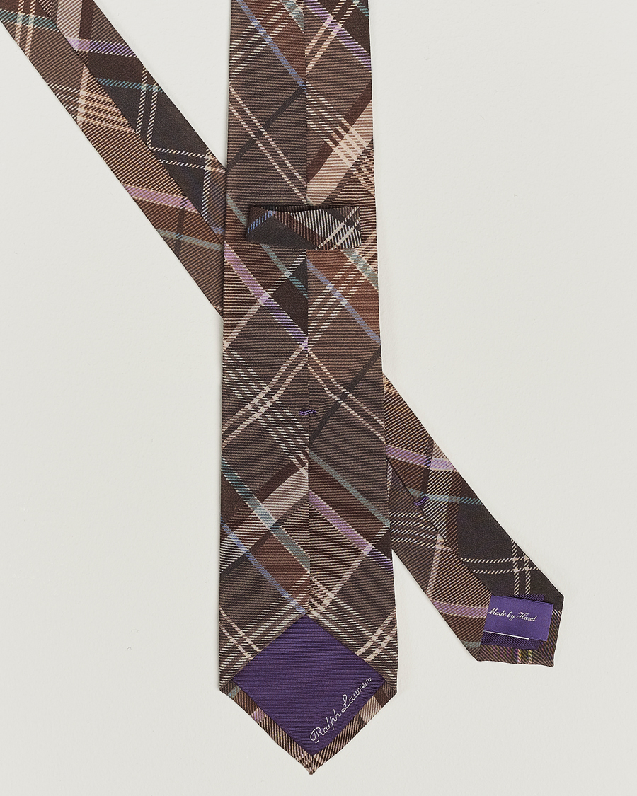 Men | Ralph Lauren Purple Label Tartan Tie Brown Multi | Ralph Lauren Purple Label | Tartan Tie Brown Multi