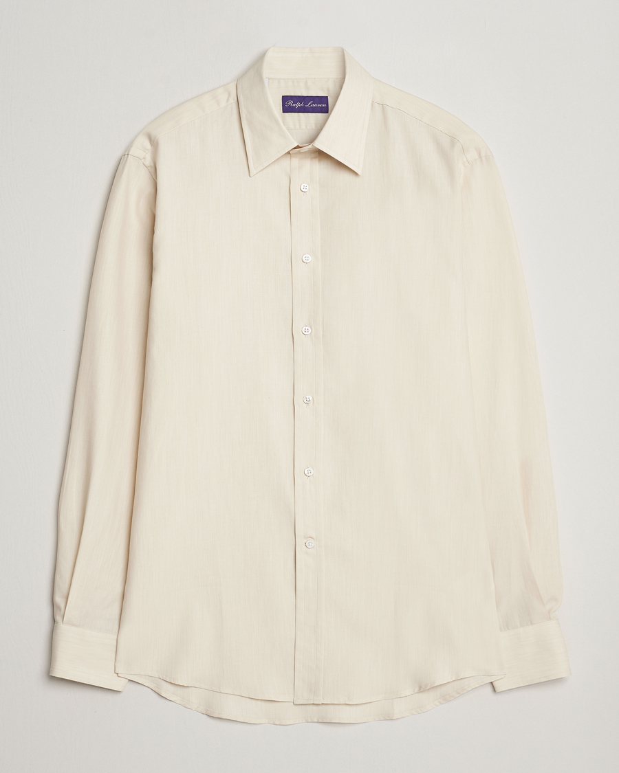 Men | Shirts | Ralph Lauren Purple Label | Soft Cotton Shirt Cream