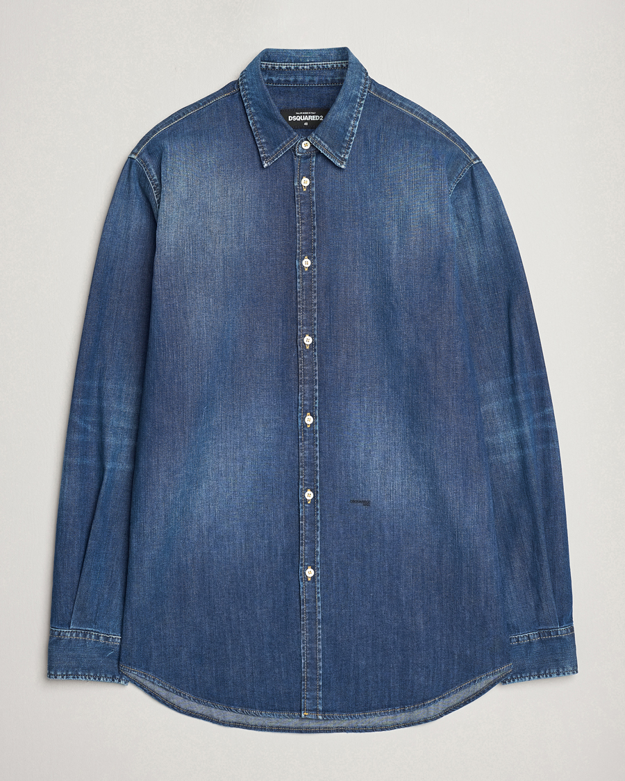 Men | Shirts | Dsquared2 | Relax Dan Denim Shirt Blue