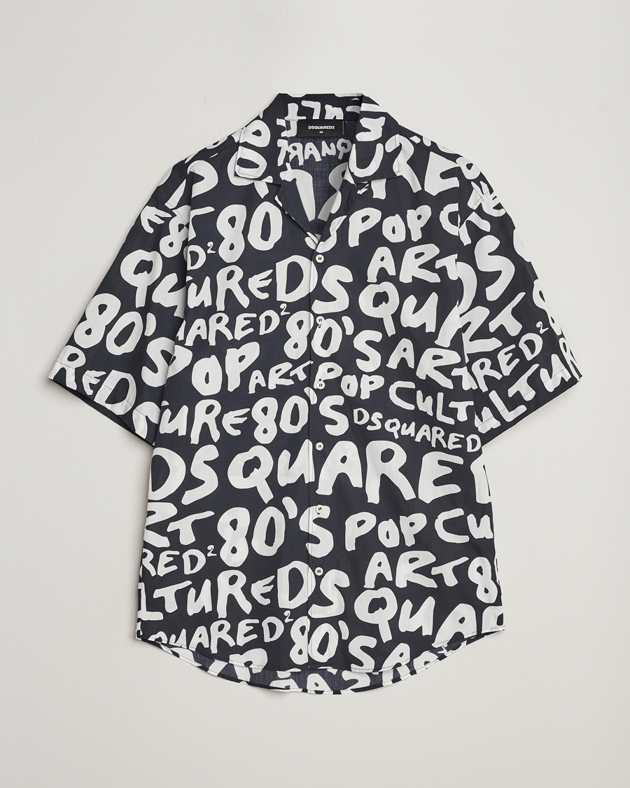 Men | Shirts | Dsquared2 | Pop 80's Bowling Shirt Black