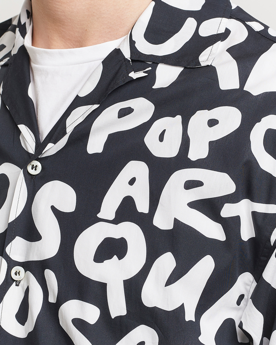 Men | Shirts | Dsquared2 | Pop 80's Bowling Shirt Black