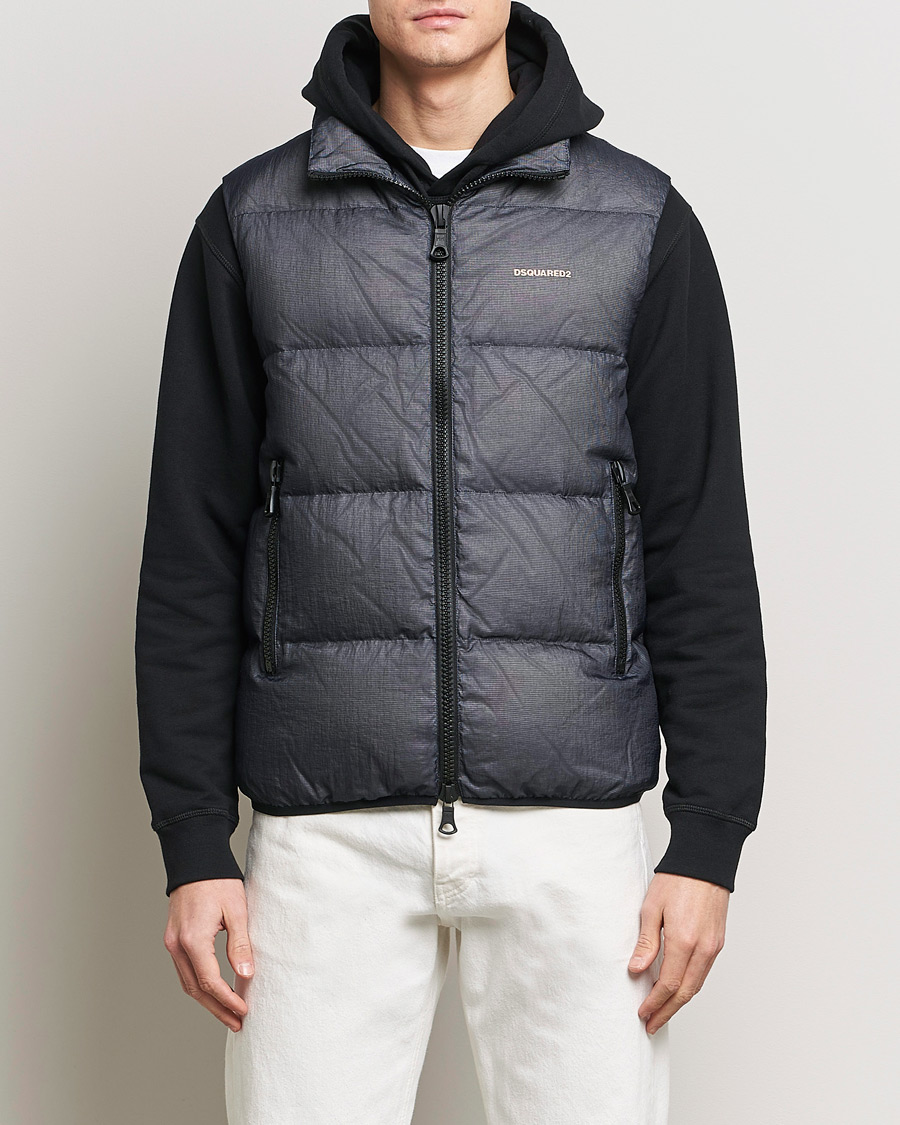 Men | Coats & Jackets | Dsquared2 | 3D Ripstop Puffer Vest Navy
