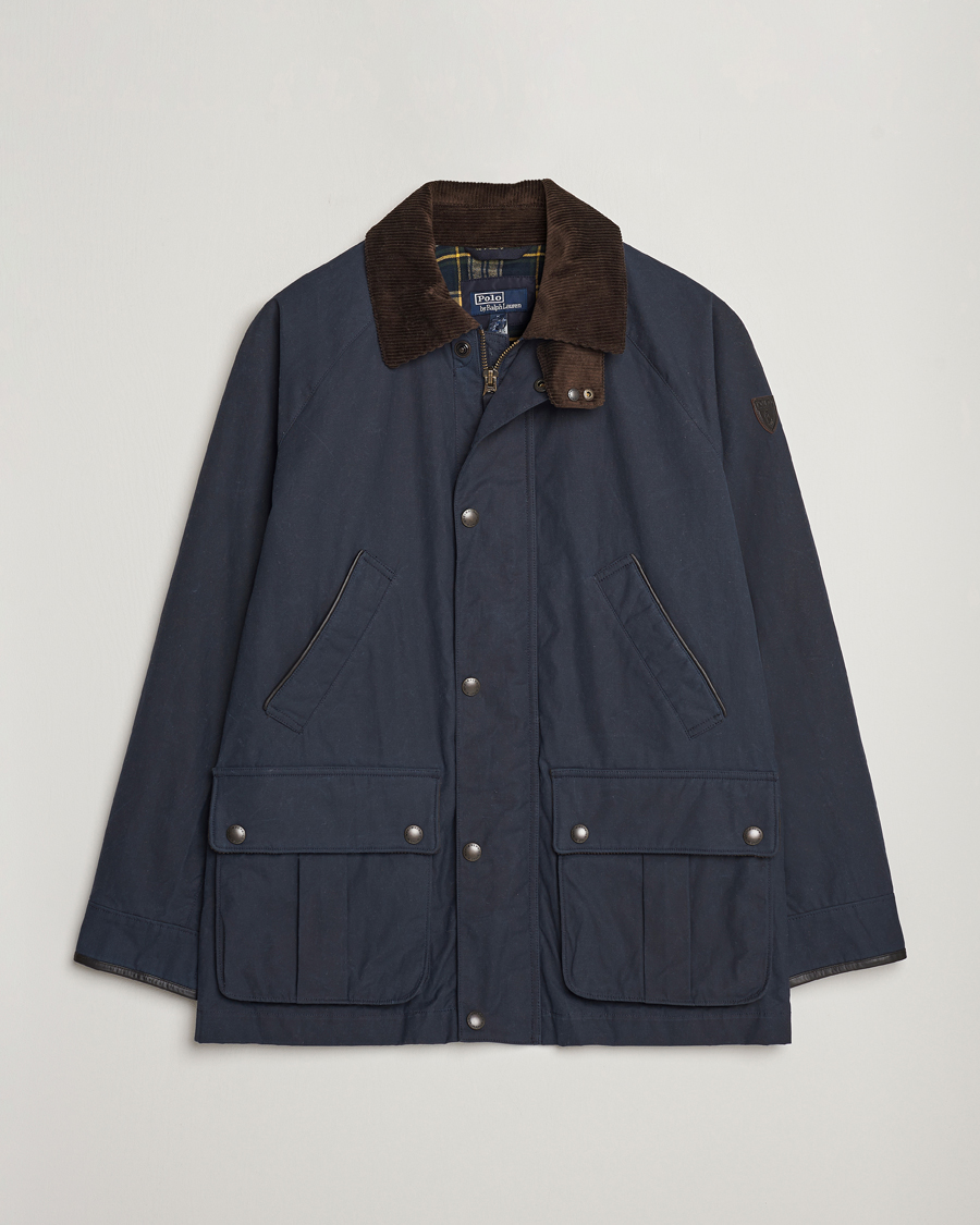 Men | Coats & Jackets | Polo Ralph Lauren | Waxed Cotton Field Jacket Navy