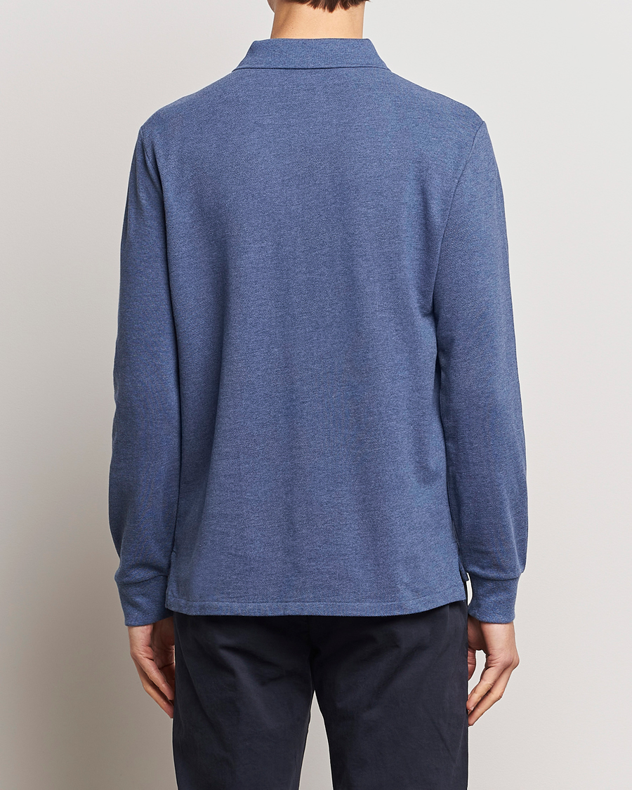 Men | Sweaters & Knitwear | Polo Ralph Lauren | Custom Slim Fit Long Sleeve Polo Navy Heather 