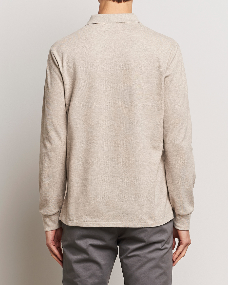 Men | Sweaters & Knitwear | Polo Ralph Lauren | Custom Slim Fit Long Sleeve Polo Beige Heather