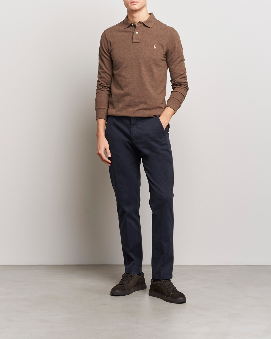 Men | Sweaters & Knitwear | Polo Ralph Lauren | Slim Fit Long Sleeve Polo Cedar Heather
