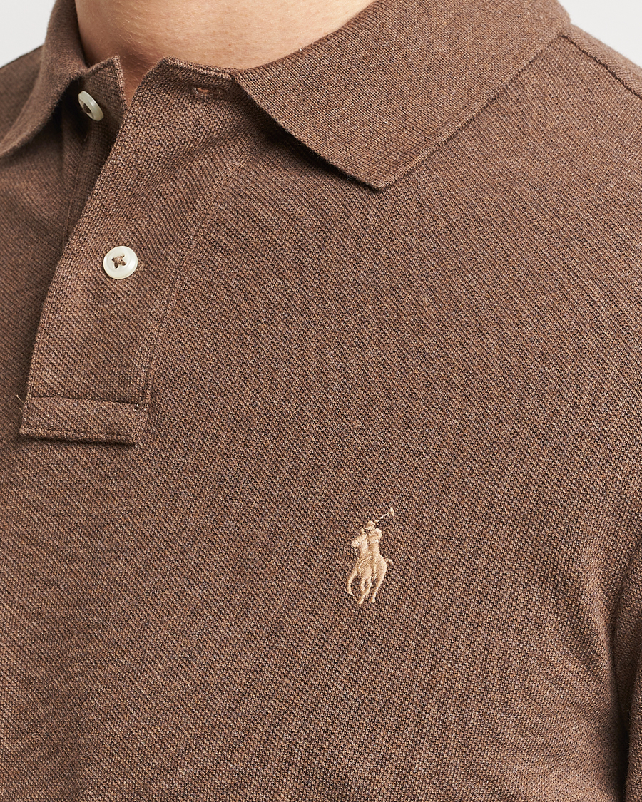 Polo Ralph Lauren Slim Fit Long Sleeve Polo Cedar Heather at