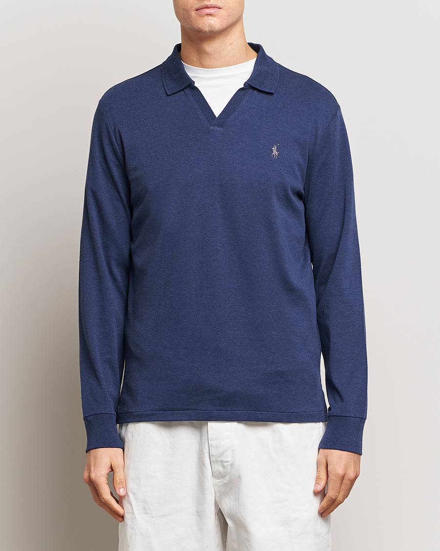 Men | Long Sleeve Polo Shirts | Polo Ralph Lauren | Long Sleeve Polo Shirt Navy Heather 