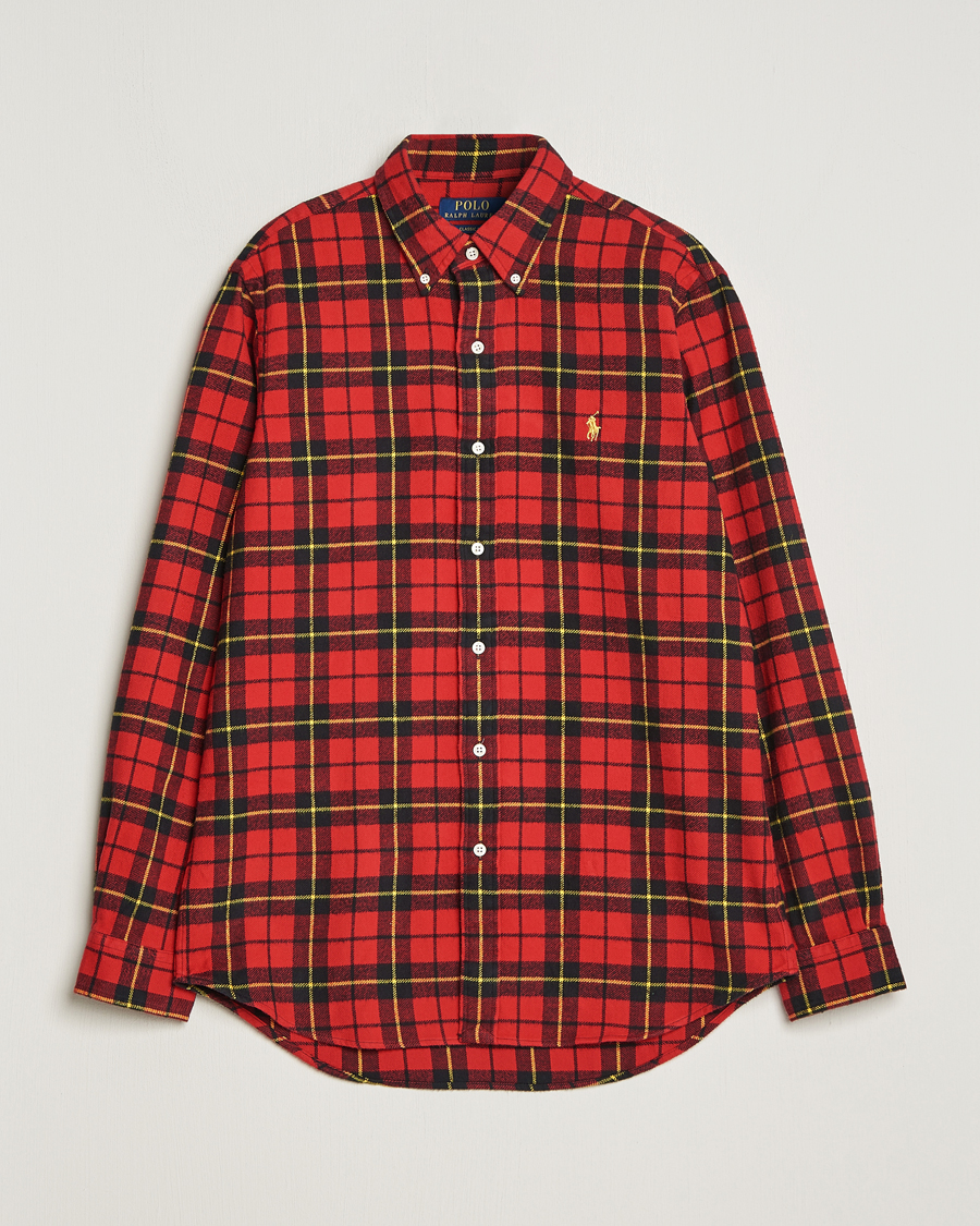Men | Flannel Shirts | Polo Ralph Lauren | Lunar New Year Flannel Checked Shirt Red/Black