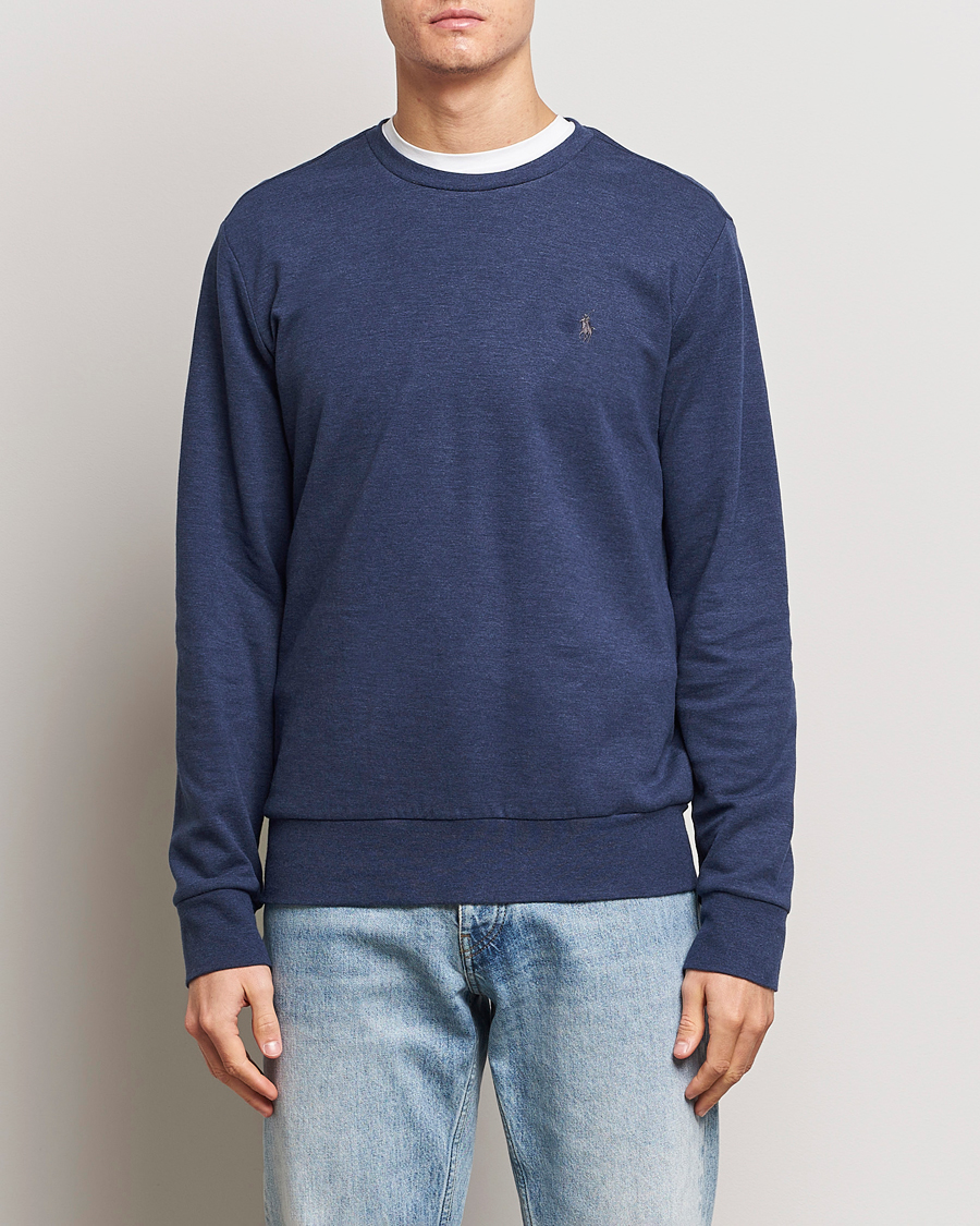 Men |  | Polo Ralph Lauren | Double Knitted Jersey Sweatshirt Navy Heather 