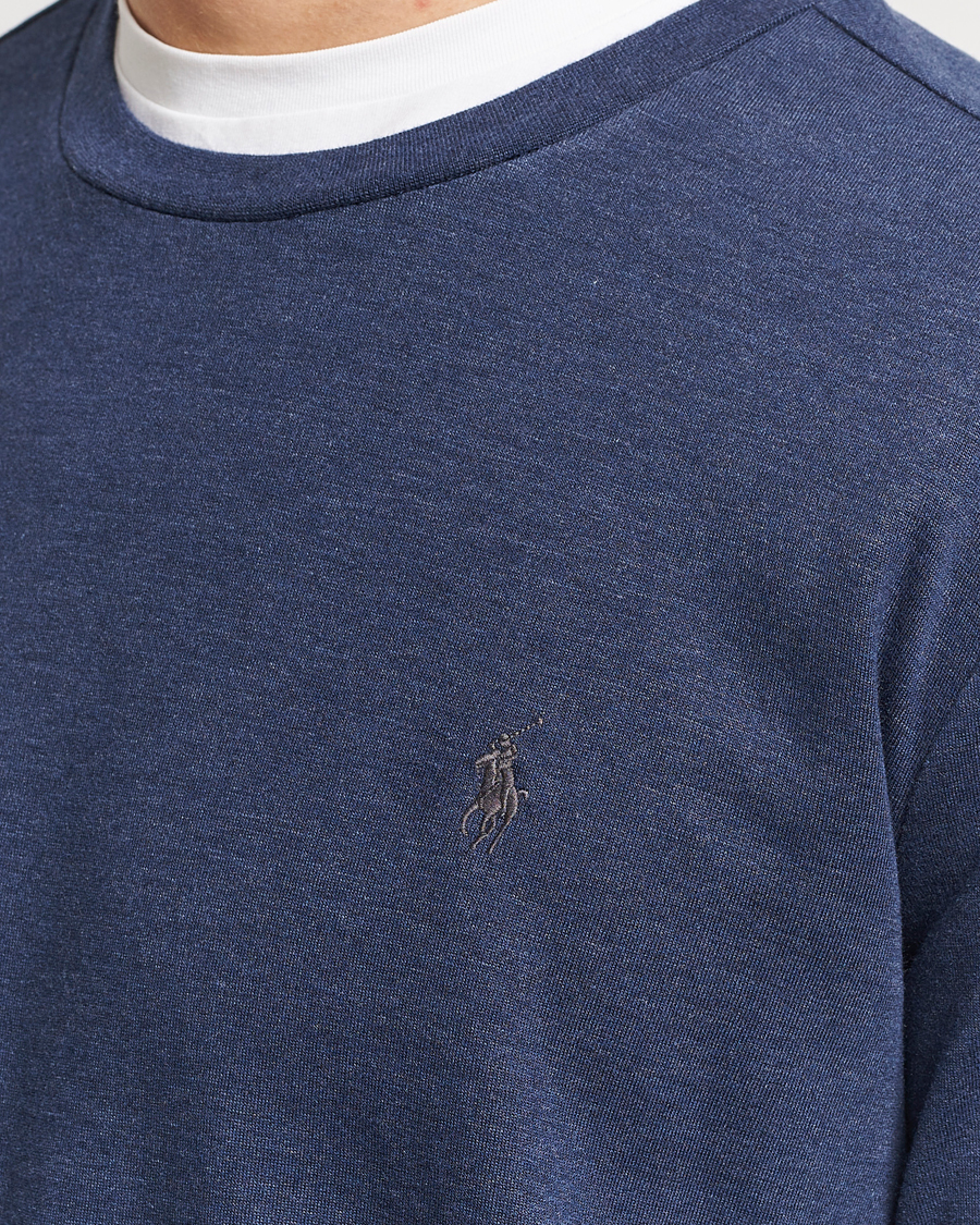 Men | Sweaters & Knitwear | Polo Ralph Lauren | Double Knitted Jersey Sweatshirt Navy Heather 