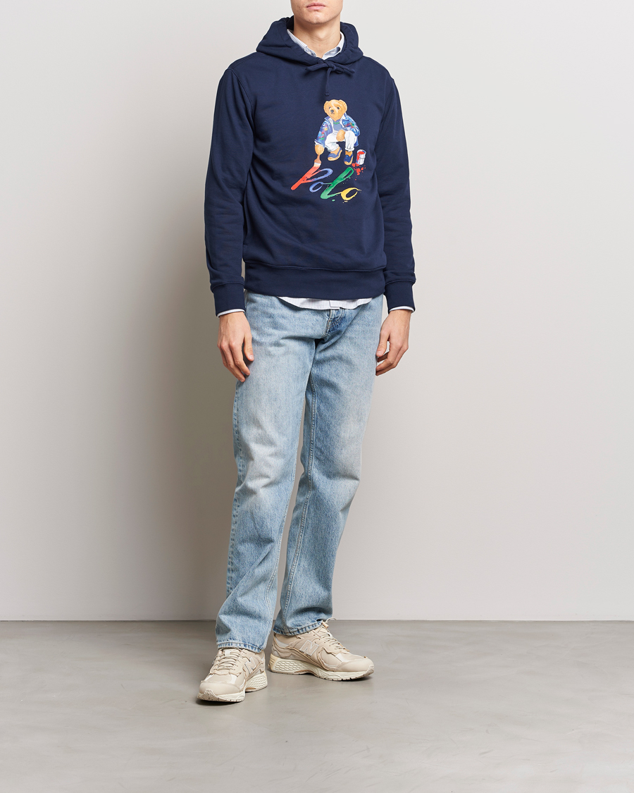 Men | Sweaters & Knitwear | Polo Ralph Lauren | Printed Bear Hoodie Cruise Navy