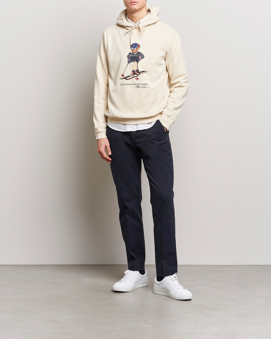 Men | Sweaters & Knitwear | Polo Ralph Lauren | Printed Bear Hoodie Cream