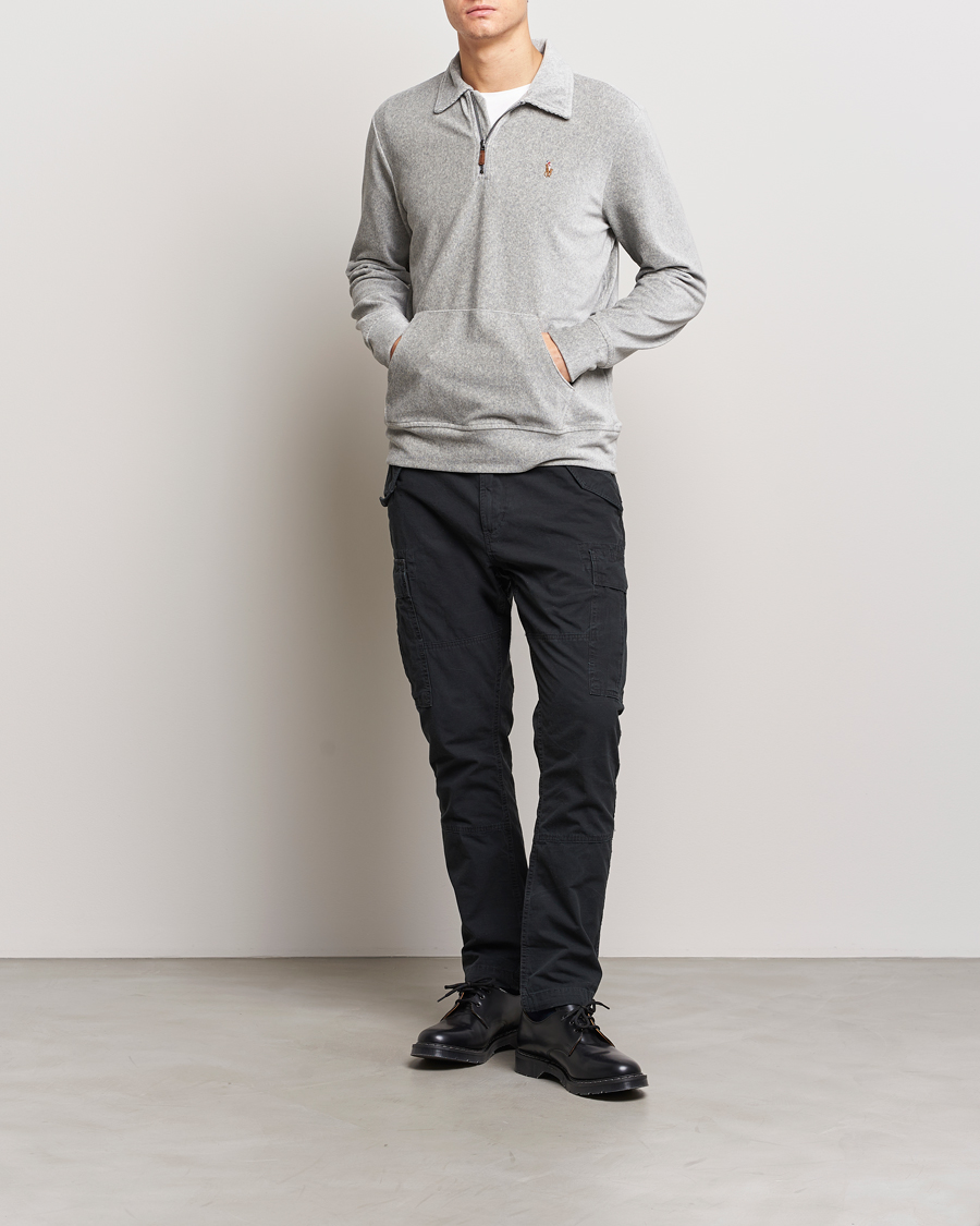 Men | Sweaters & Knitwear | Polo Ralph Lauren | Knit Corduroy Half-Zip Andover Heather