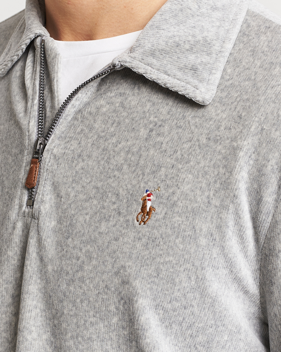 Men | Sweaters & Knitwear | Polo Ralph Lauren | Knit Corduroy Half-Zip Andover Heather