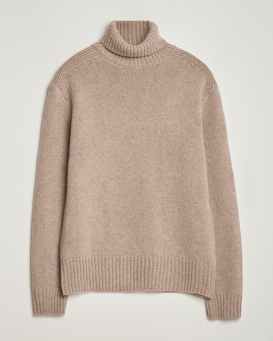 Men | Sweaters & Knitwear | Polo Ralph Lauren | Wool/Cashmere Knitted Rollneck Oak Brown Heather