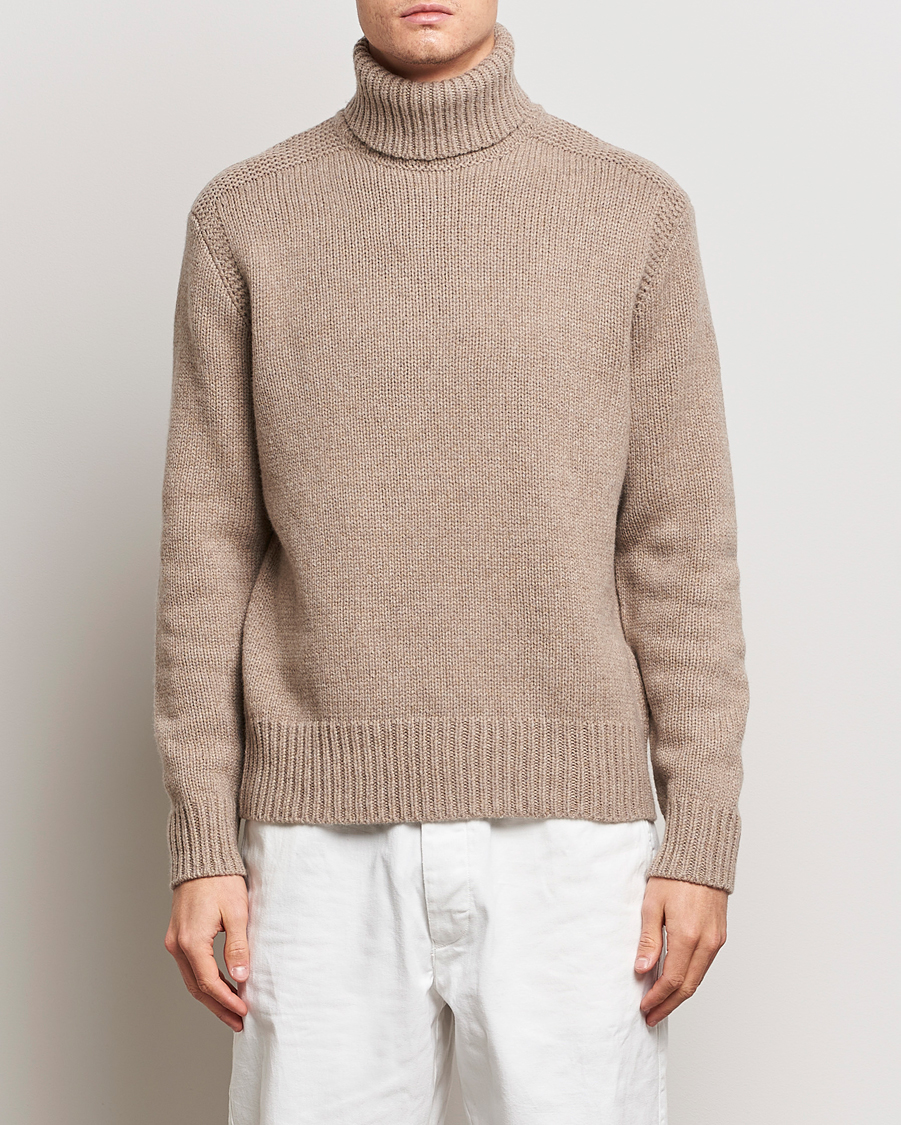 Men | Sweaters & Knitwear | Polo Ralph Lauren | Wool/Cashmere Knitted Rollneck Oak Brown Heather