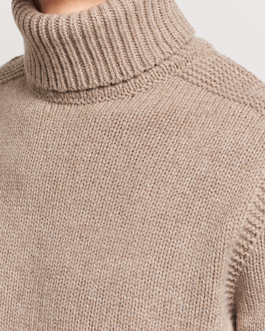 Men | Sweaters & Knitwear | Polo Ralph Lauren | Wool/Cashmere Knitted Rollneck Oak Brown Heather