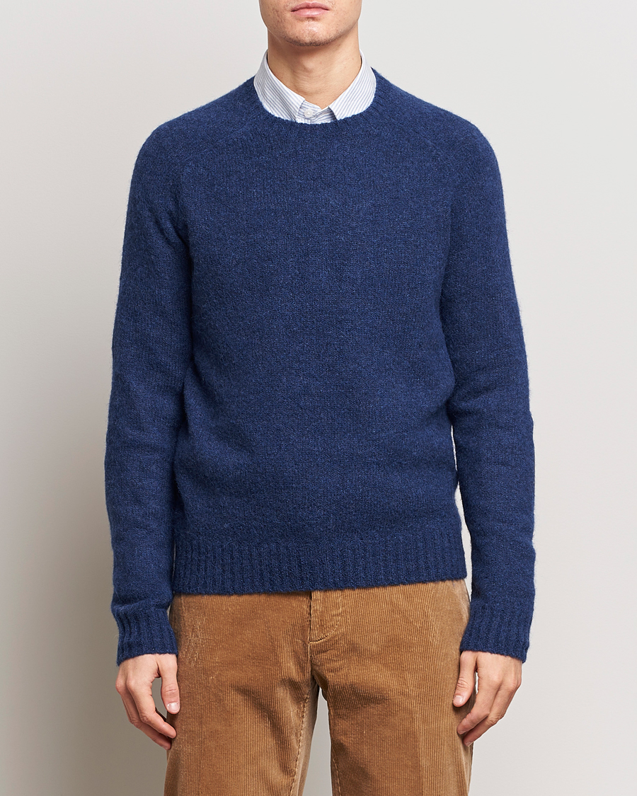 Men | Clothing | Polo Ralph Lauren | Alpaca Knitted Crew Neck Sweater Navy Heather 